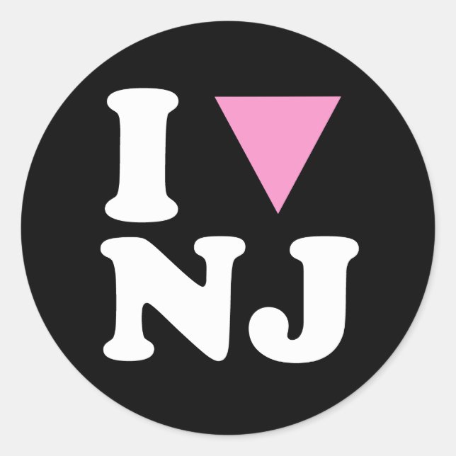 Sticker Rond I LOVE GAY NJ - WHITE -.png (Devant)