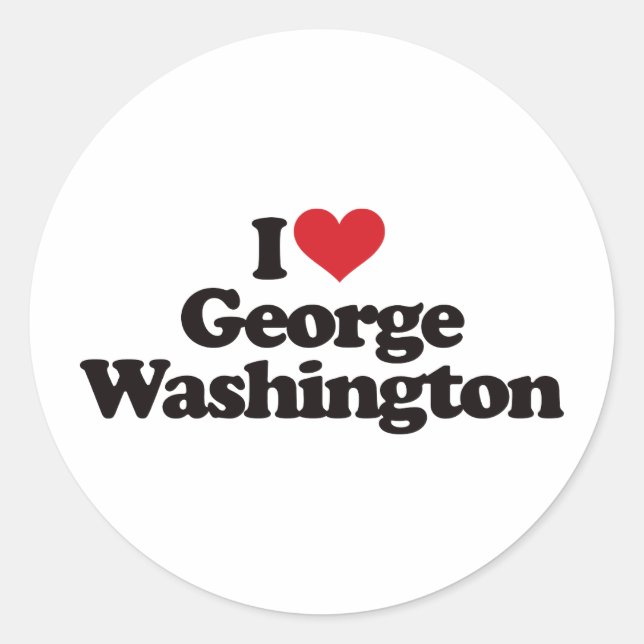 Sticker Rond I Love George Washington (Devant)