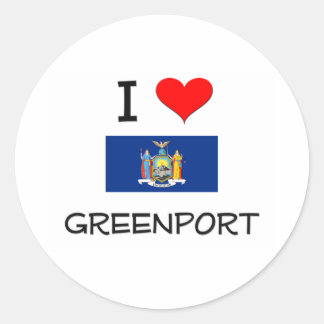Sticker Rond I Love Greenport New York