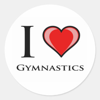 Sticker Rond I Love Gymnastique