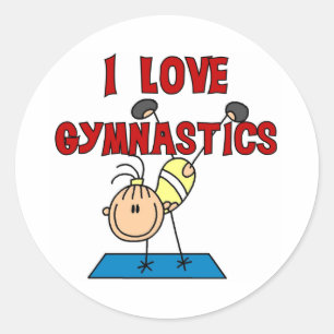 Sticker Rond I Love Gymnastique