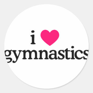 Sticker Rond I Love Gymnastique