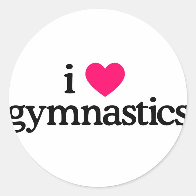 Sticker Rond I Love Gymnastique (Devant)