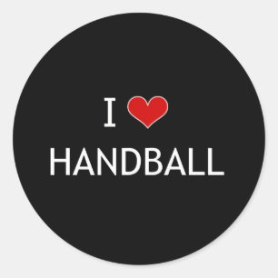 Sticker Rond I Love Handball