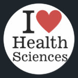 Sticker Rond I ❤️ Love Health Sciences for Students/Faculty<br><div class="desc">Montrez votre dévouement dans le domaine des sciences de la santé avec le Sticker rond "I ❤️ Love Health Sciences for Students/Faculty" CUSTOM Classic ! Cet autocollant est parfait pour les étudiants, les professeurs et les professionnels qui sont passionnés par l'amélioration de la santé et du bien-être. Que vous décoriez...</div>
