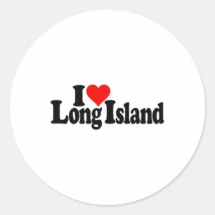 Sticker Rond I Love Heart Long Island _1