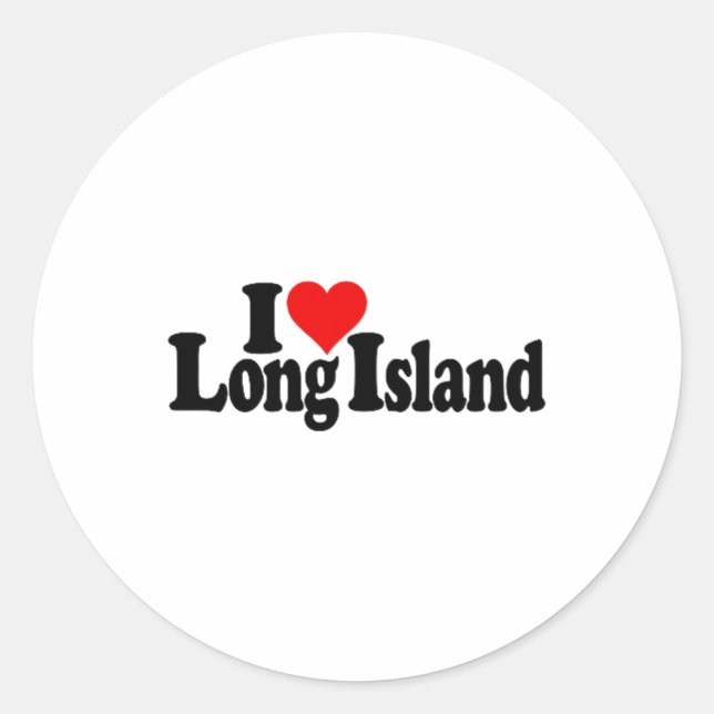 Sticker Rond I Love Heart Long Island _1 (Devant)