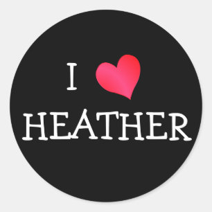 Sticker Rond I Love Heather