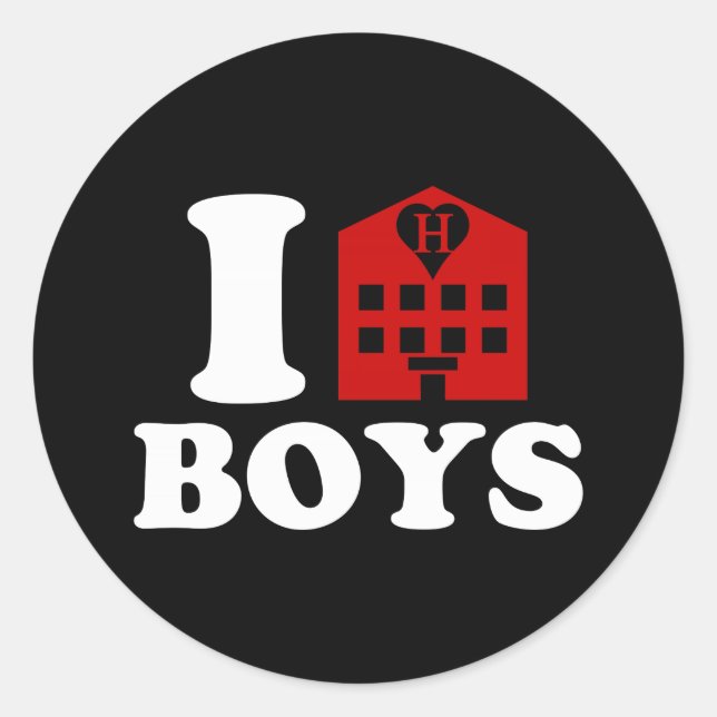 Sticker Rond I Love Hotel Boys (Devant)