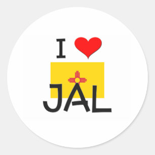 Sticker Rond I Love Jal Nouveau-Mexique