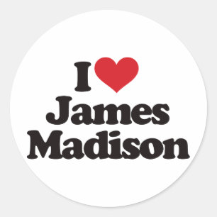 Sticker Rond I Love James Madison