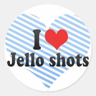 Sticker Rond I Love Jello shots