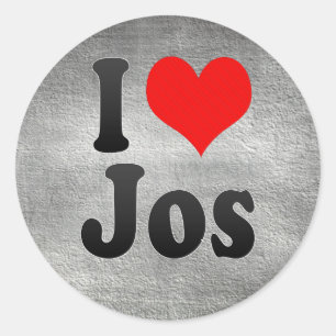 Sticker Rond I Love Jos, Nigeria