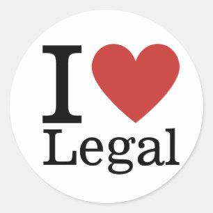 Sticker Rond I ❤️ Love Juridique - Département Juridique STICKE
