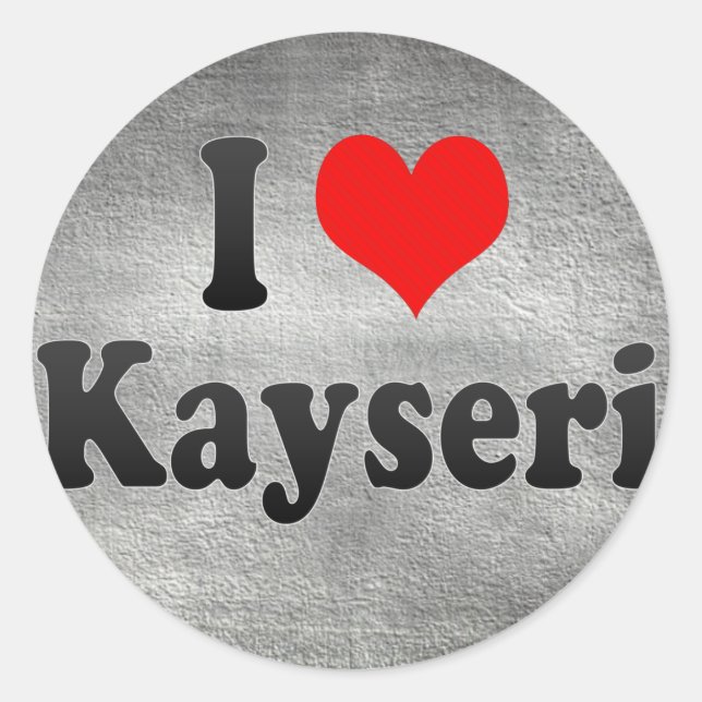 Sticker Rond I Love Kayseri, Turquie (Devant)