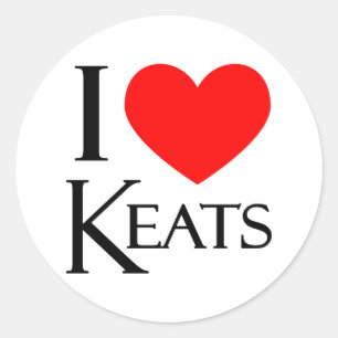 Sticker Rond I Love Keats