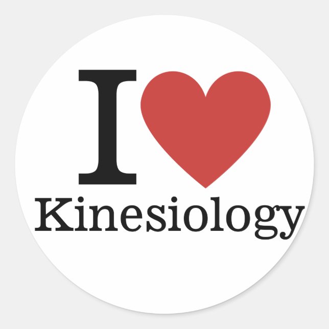 Sticker Rond I ❤️ Love Kinesiology for Students/Faculty (Devant)