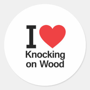 Sticker Rond I Love Knocke on Wood