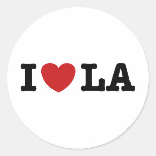 Sticker Rond I Love LA