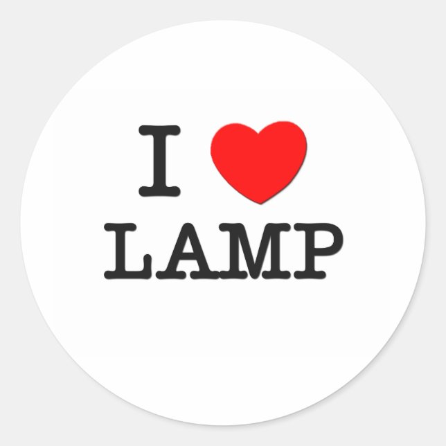 Sticker Rond I Love Lamp (Devant)