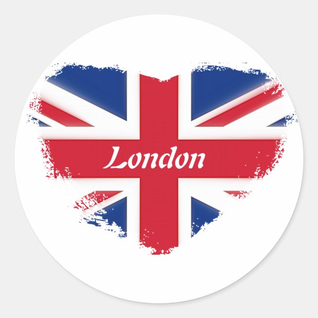 Sticker Rond I love London (Devant)