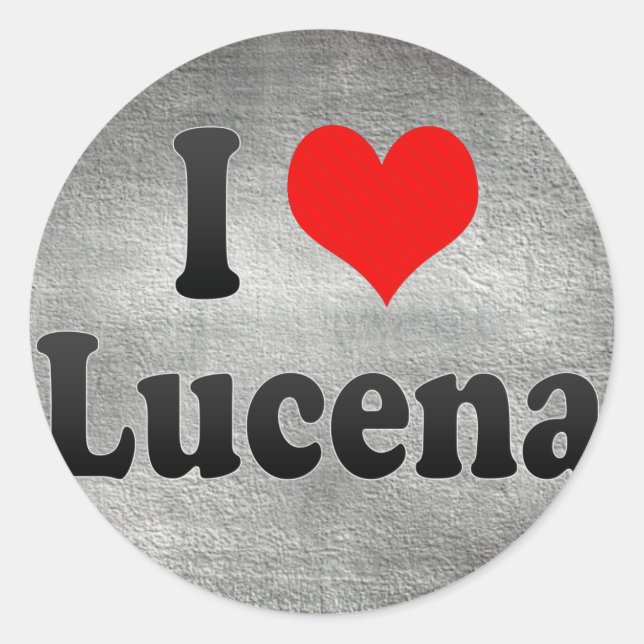 Sticker Rond I Love Lucena, Philippines (Devant)