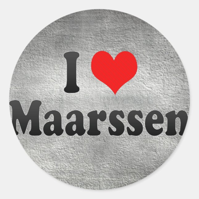 Sticker Rond I Love Maarssen, Pays-Bas (Devant)