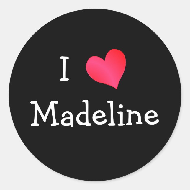 Sticker Rond I Love Madeline (Devant)