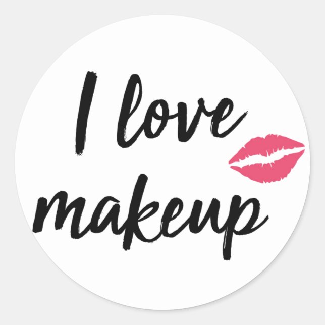 Sticker Rond I Love makeup (Devant)