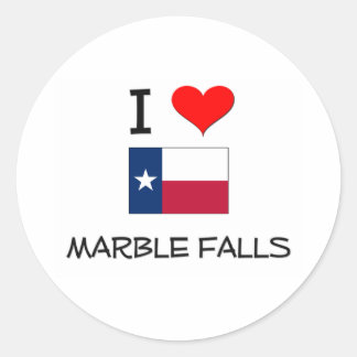 Sticker Rond I Love Marble Falls Texas