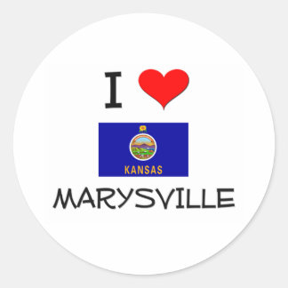 Sticker Rond I Love MARYSVILLE Kansas