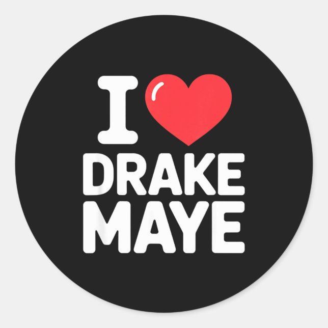 Sticker Rond I Love Maye  (Devant)
