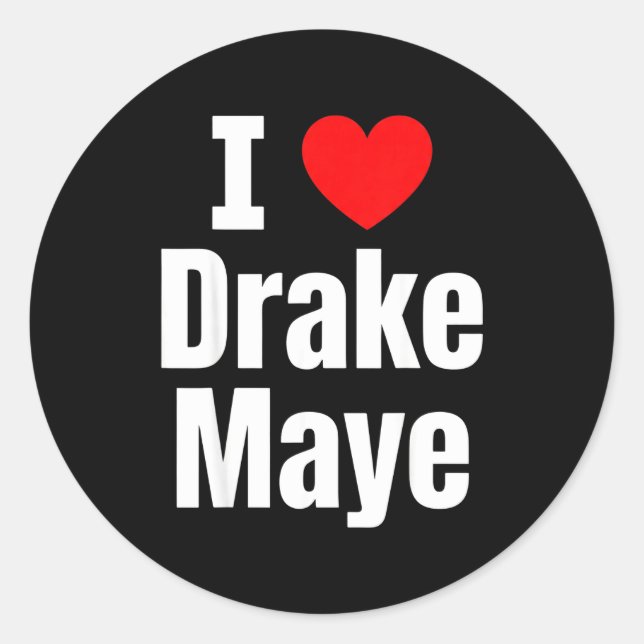 Sticker Rond I Love Maye Football Fan  (Devant)