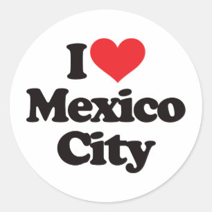 Sticker Rond I Love Mexico City