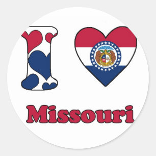 Sticker Rond I love Missouri