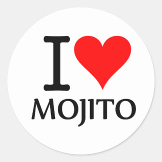 Sticker Rond I Love Mojito 3
