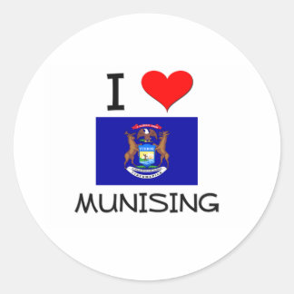 Sticker Rond I Love Munising Michigan