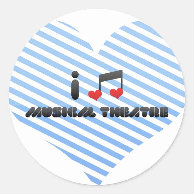 Sticker Rond I Love Musical Theatre (Devant)