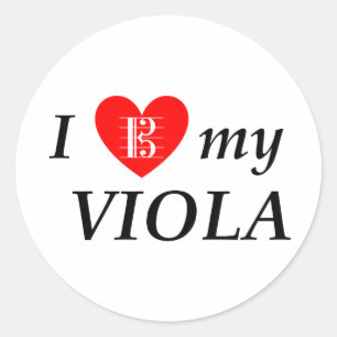 Sticker Rond I Love My Viola
