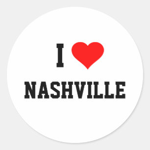 Sticker Rond I Love Nashville