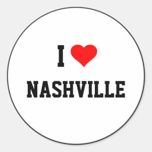 Sticker Rond I Love Nashville
