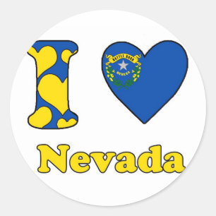 Sticker Rond I love Nevada