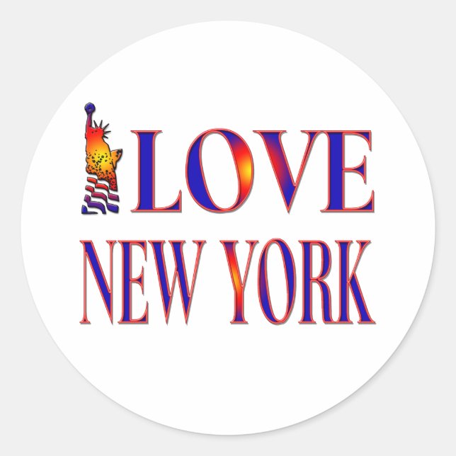 STICKER ROND I LOVE NEW YORK (Devant)