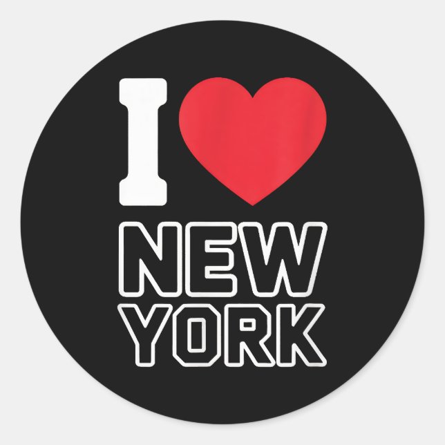 Sticker Rond I Love New York - New York City Nyc (Devant)