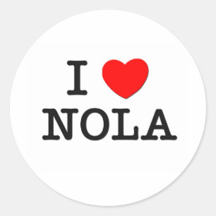 Sticker Rond I Love Nola