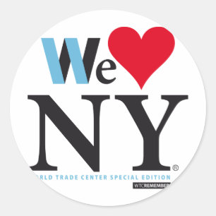 STICKER ROND I LOVE NY, WE LOVE NY, JO YOU ?