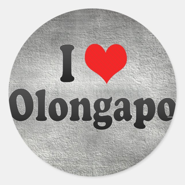 Sticker Rond I Love Olongapo, Philippines (Devant)