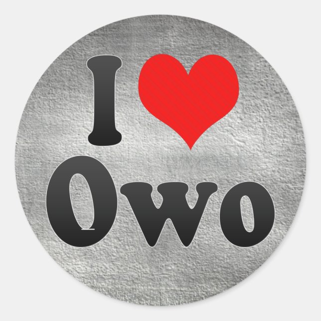 Sticker Rond I Love Owo, Nigeria (Devant)