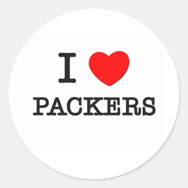 Sticker Rond I Love Packers (Devant)