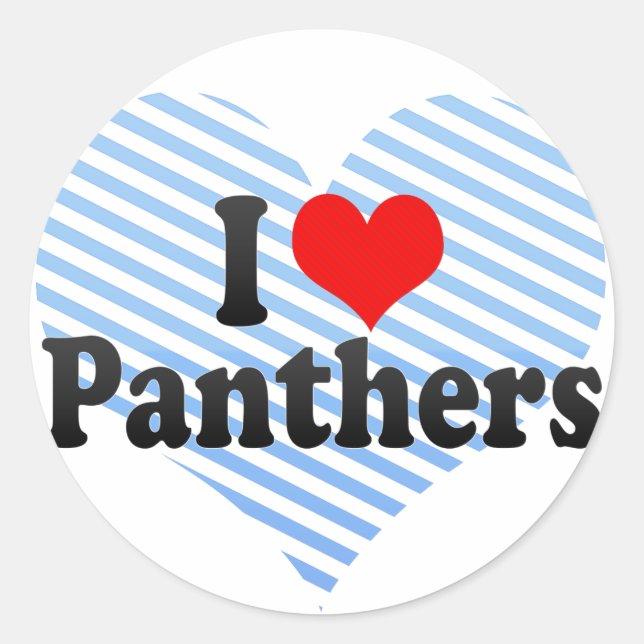 Sticker Rond I Love Panthers (Devant)